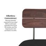 Modern 2-Piece Faux Leather Metal and Wood Counter Stool Set Dining / Kitchen Walker Edison  Thumbnail
