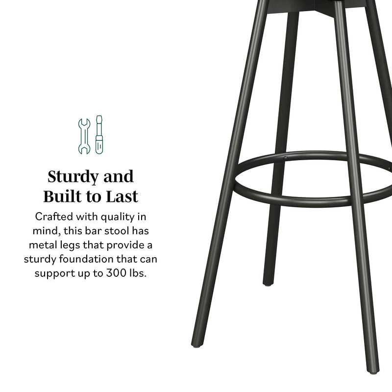 Twyla 2-Piece Glam Swivel-Seat Barstool Set Living Room Walker Edison 