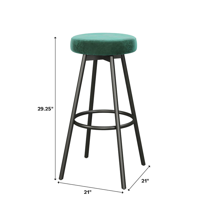 Twyla 2-Piece Glam Swivel-Seat Barstool Set Living Room Walker Edison 