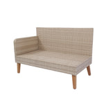 Walker Edison | Wicker Weather Proof 3 Piece Patio Sectional Chat Set Thumbnail