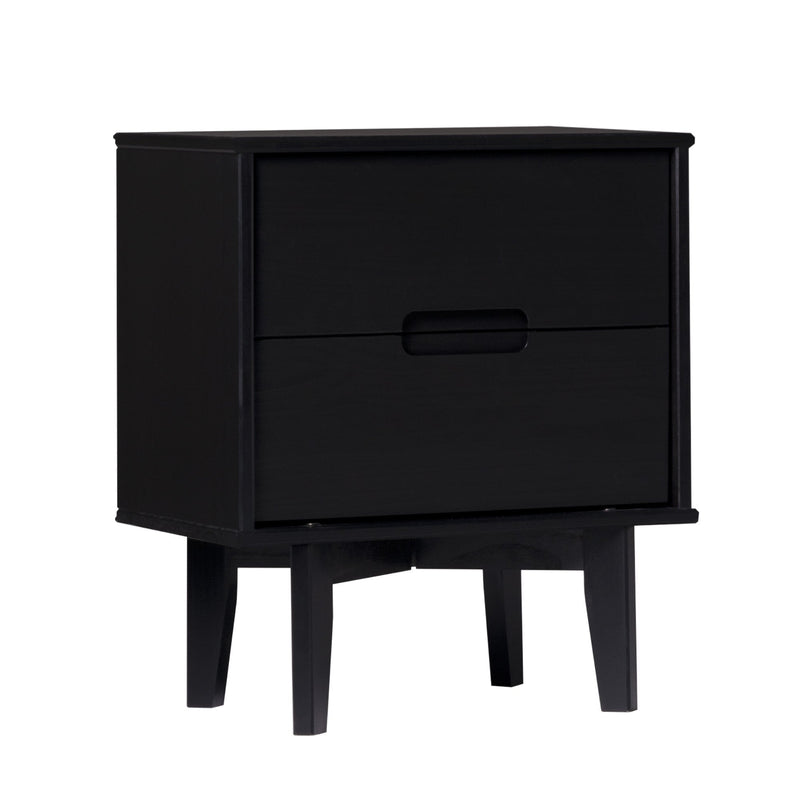 Sloane Mid Century Modern Solid Wood Nightstand Bedroom Walker Edison 