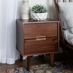 Sloane Mid Century Modern Solid Wood Nightstand Bedroom Walker Edison  Thumbnail