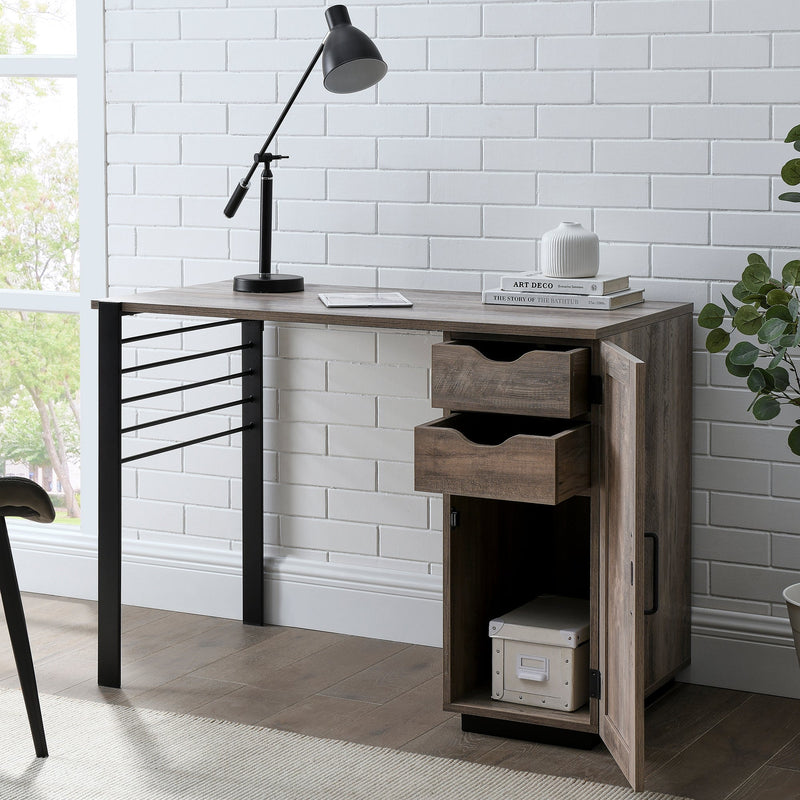 Jared 42" Storage Desk with Chalkboard Door Desks Walker Edison 