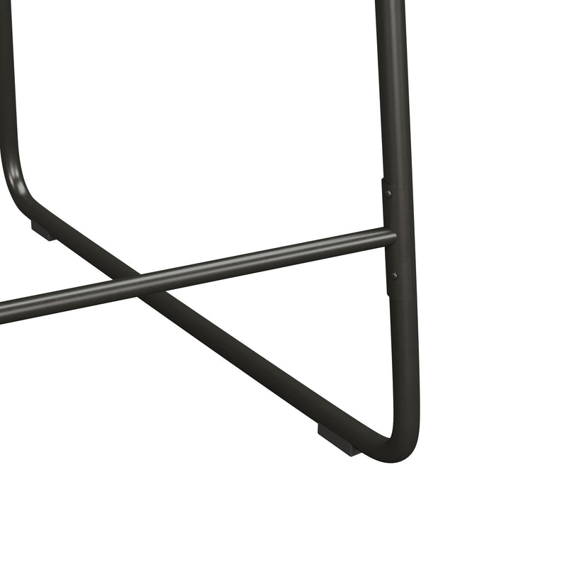 Modern 2-Piece Faux Leather Metal and Wood Counter Stool Set Dining / Kitchen Walker Edison 