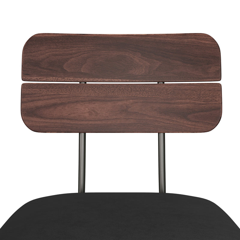 Modern 2-Piece Faux Leather Metal and Wood Counter Stool Set Dining / Kitchen Walker Edison 