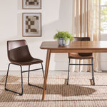 Mid-Century Modern 59" Wood Tapered Legs Dining Table Dining / Kitchen Walker Edison  Thumbnail