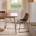 Mid-Century Modern 59" Wood Tapered Legs Dining Table Dining / Kitchen Walker Edison  Thumbnail