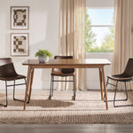 Mid-Century Modern 59" Wood Tapered Legs Dining Table Dining / Kitchen Walker Edison  Thumbnail