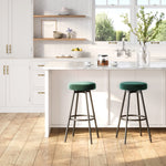 Twyla 2-Piece Glam Swivel-Seat Barstool Set Living Room Walker Edison  Thumbnail
