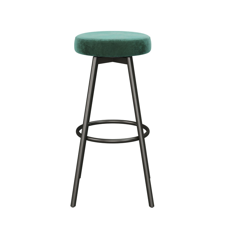Twyla 2-Piece Glam Swivel-Seat Barstool Set Living Room Walker Edison 