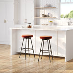Twyla 2-Piece Glam Swivel-Seat Barstool Set Living Room Walker Edison Rust  Thumbnail