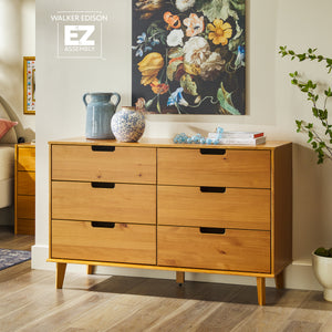 Sloane 6 Drawer Solid Wood Dresser with Cut-Out Handles