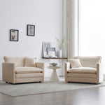 Walker Edison | Chenille Cloud Accent Chair Set of 2 Thumbnail