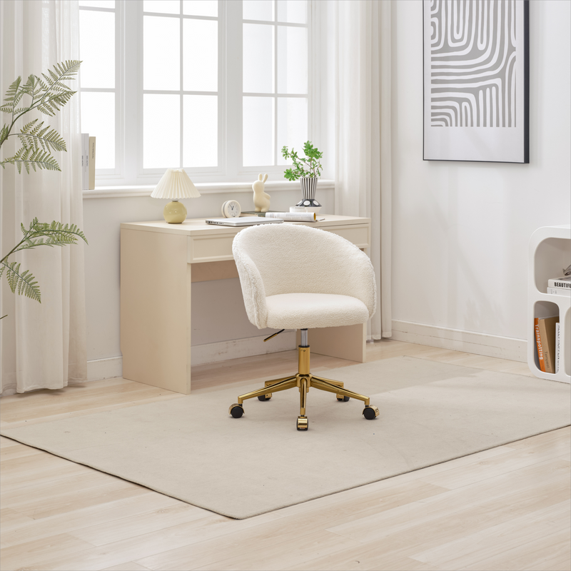 Walker Edison | Hengming Golden foot office chair, modern armchair, height adjustable, rotary cosmetic chair, for bedroom
