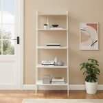 72" Metal & Wood Ladder Shelf Bookcases & Standing Shelves Walker Edison  Thumbnail