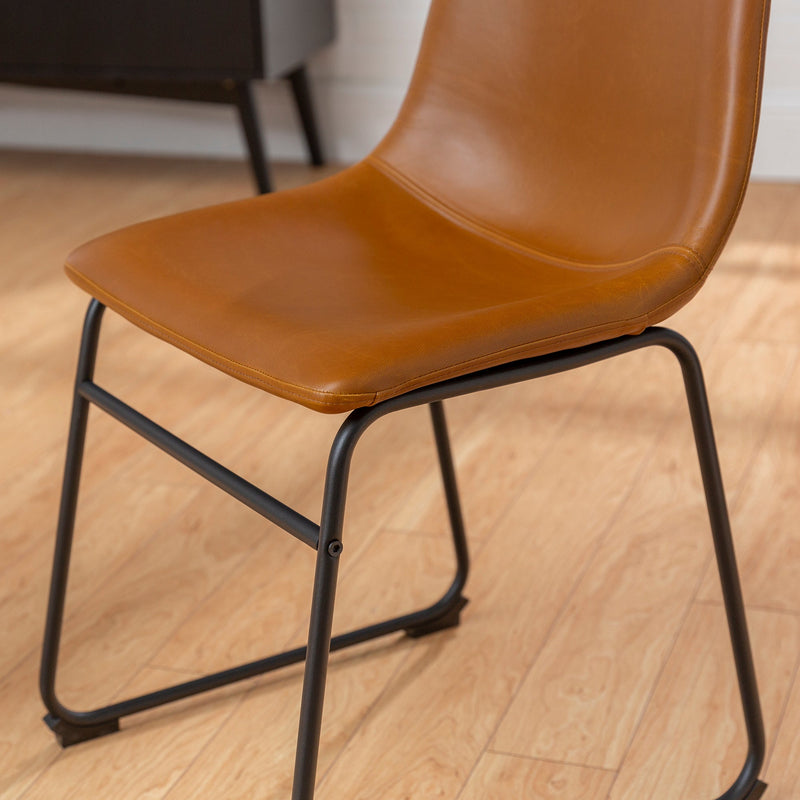 18" Faux Leather Dining Chair 2 pack Dining Room Walker Edison 