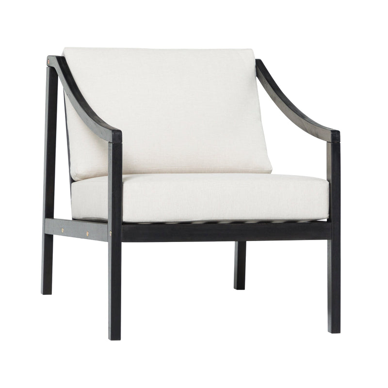 Modern Solid Wood Outdoor Curved Arm Club Chair Living Room Walker Edison 