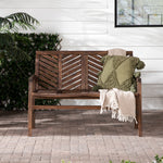 Vincent Patio Wood Loveseat Bench Patio Walker Edison  Thumbnail