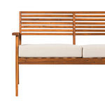 Mid-Century Modern Acacia Outdoor Slat-Back Loveseat Living Room Walker Edison  Thumbnail